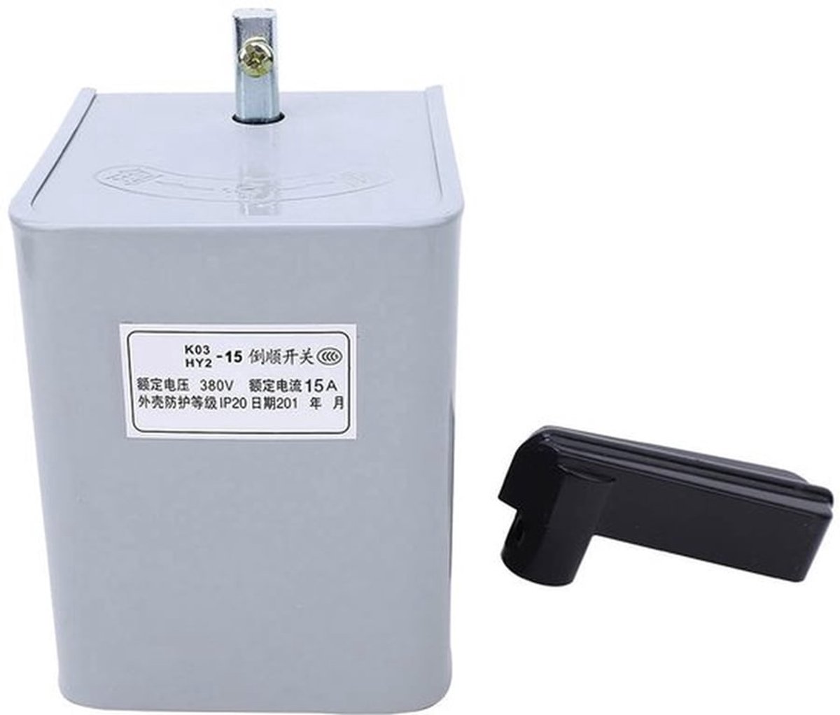 - Omgekeerde Ac 50Hz schakelaar - driefasig systeem - Ijzeren Omvormingsschakelaar - HY2-15 - 380V - 15A - geschikt voor industrieel gebrui..