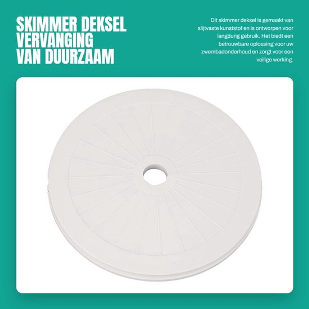 Skimmer Deksel Duurzaam - Zwembad Cover - Kunststof Deksel - 20 cm - Hoge Betrouwbaarheid - Slijtvaste Materiaal - Zwembaddeksel