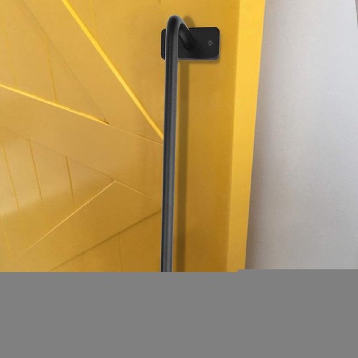 Deuropener Hoogwaardige IJzeren Deurgreep - Deurgreep Schuifdeur - Deurgreep Zwart - Handgreep - Retro Deurknop - Comfortabele Grip 20.5/28.5 cm