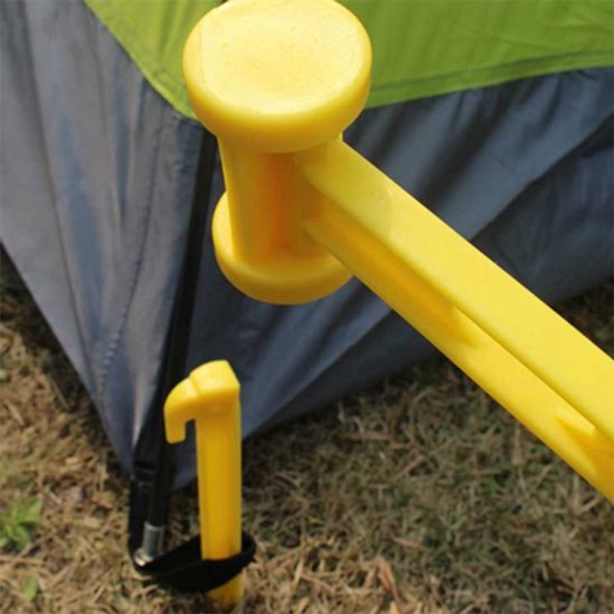 Opblaasbare Palen - 24 Sets - Stevig Kunststof - Nylon Touw 1.5m - Hamer Inclusief - Voor Tent/Decoraties - Tentpalen