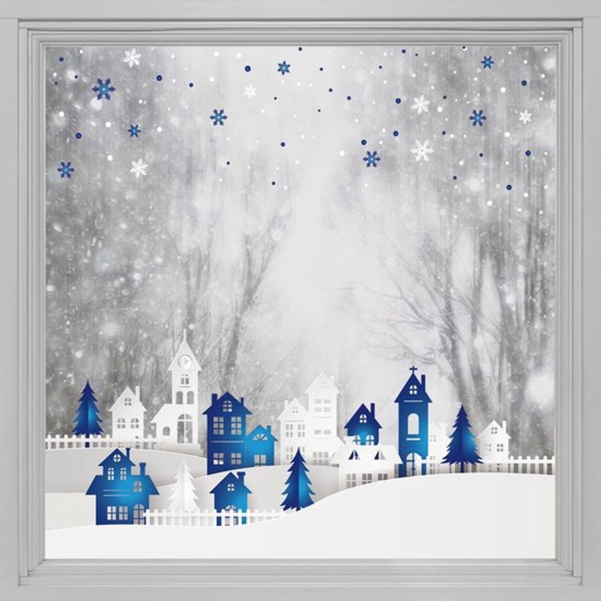 Raamfolie Privacy - Sneeuwvlok Raamsticker - Statische Folie - UV-bestendig - Warmte-isolatie - Winterdecoratie