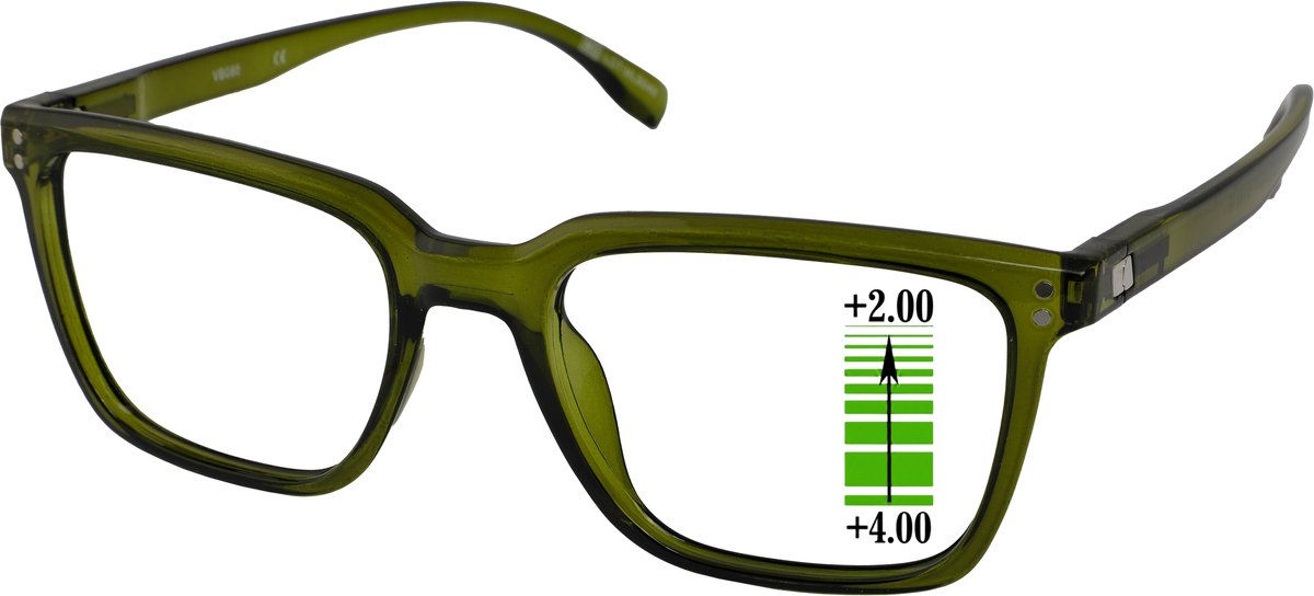 Leesbril-Vista-Bonita-CUBO XL Multifocaal-Army Green-+4.00