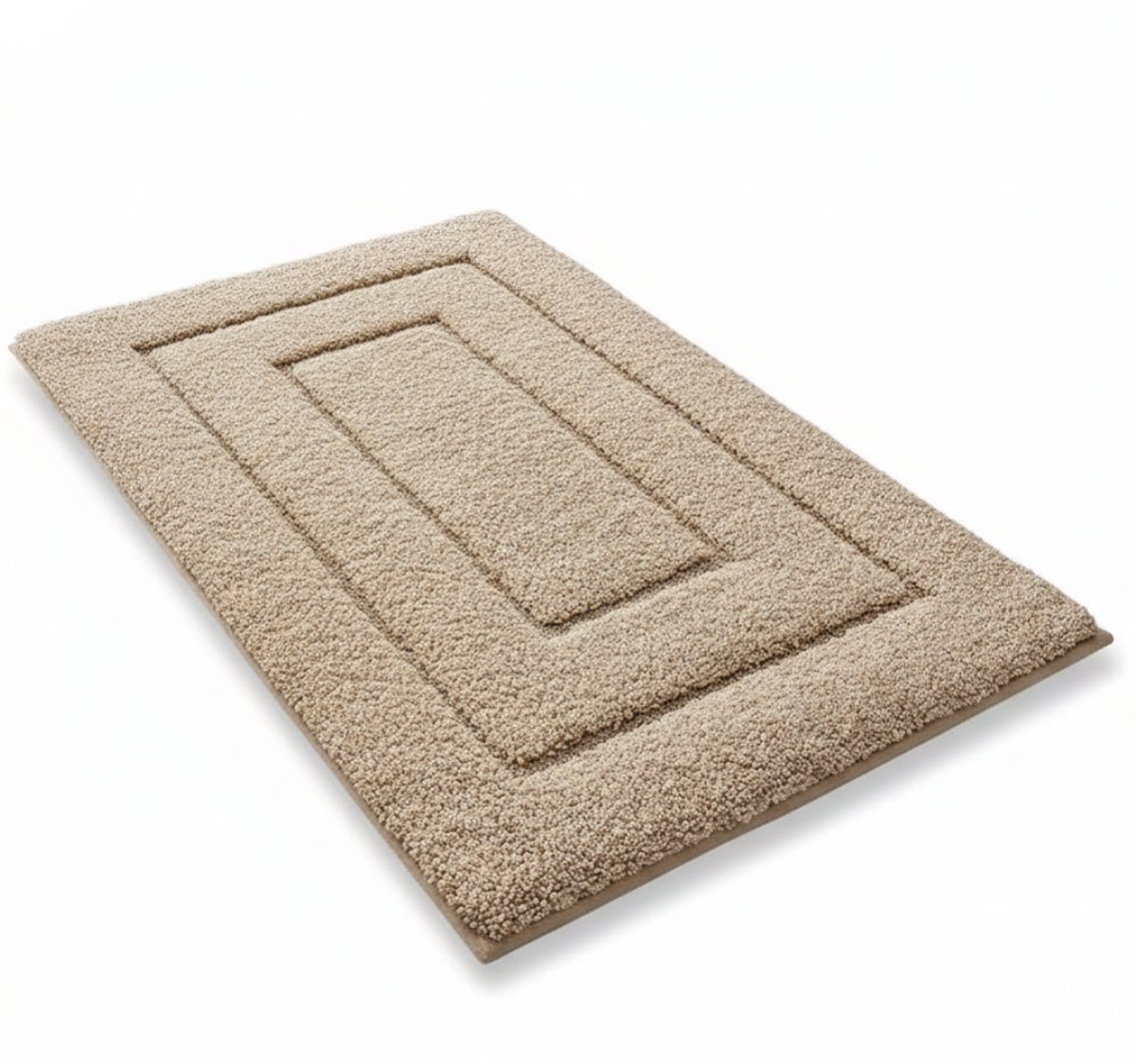 KIRA® Badmat - Antislip Zachte Badmatten - Wasbare Badkamerkleed - Beige - 60cm x 40cm x 2cm