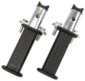 Dresco Voetsteunen fiets - Universeel - Chroom/Zwart