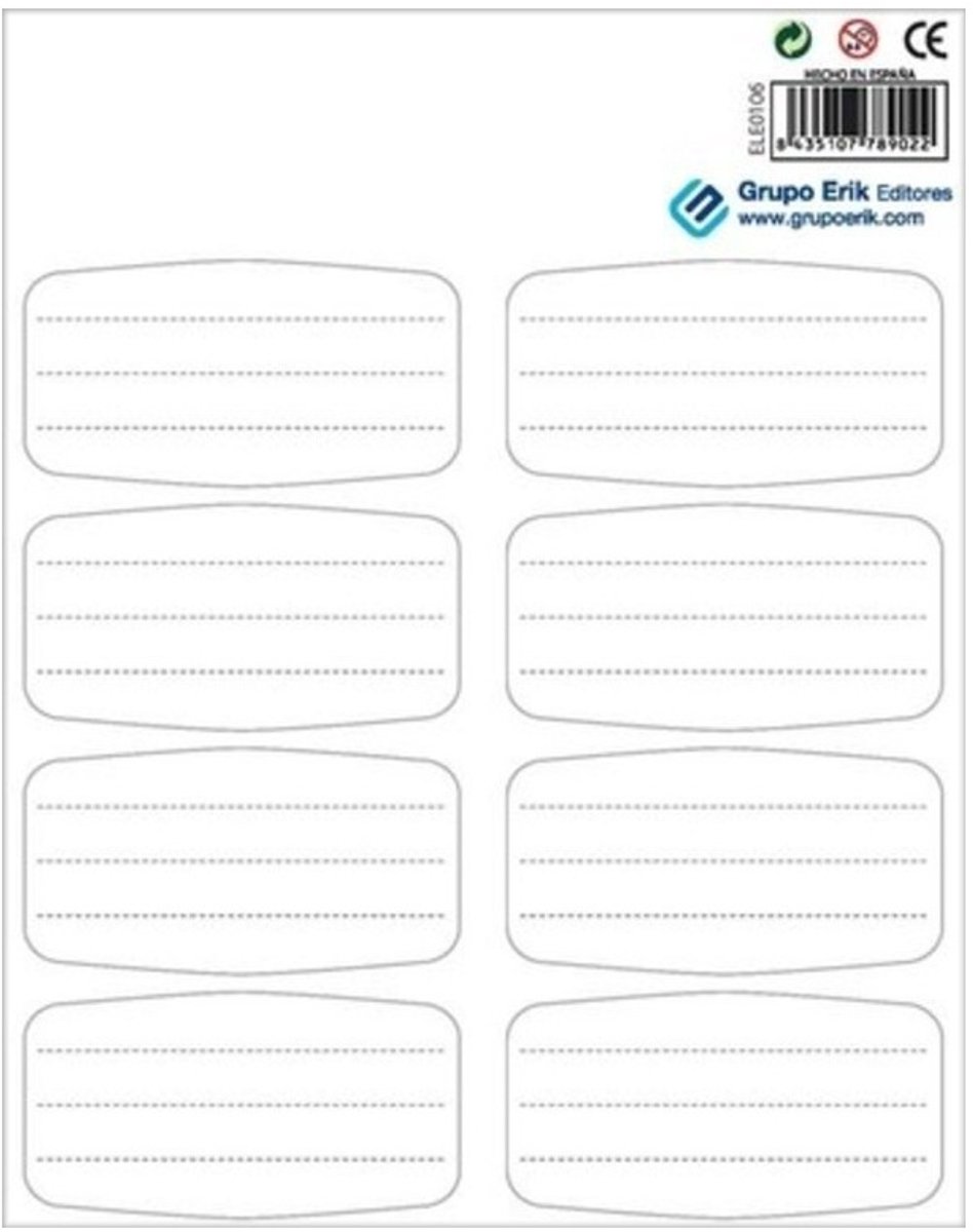 Grupo Erik - SelfAdhesive Labels White Zelfklevende etiketten - Multicolours