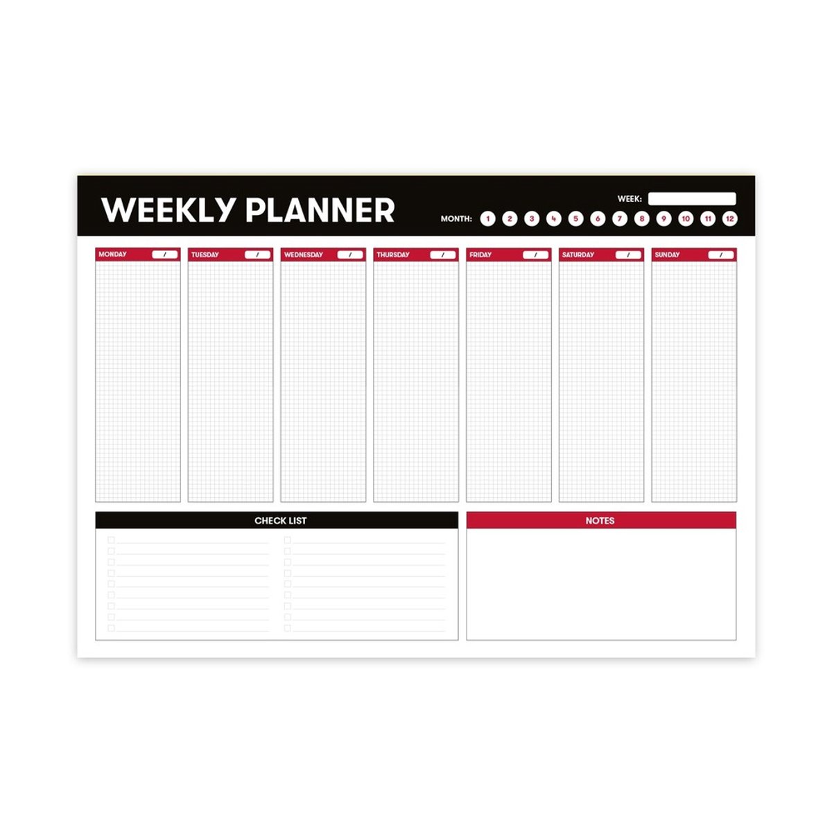 Grupo Erik - Generic A3 Weekly Planner - Multicolours