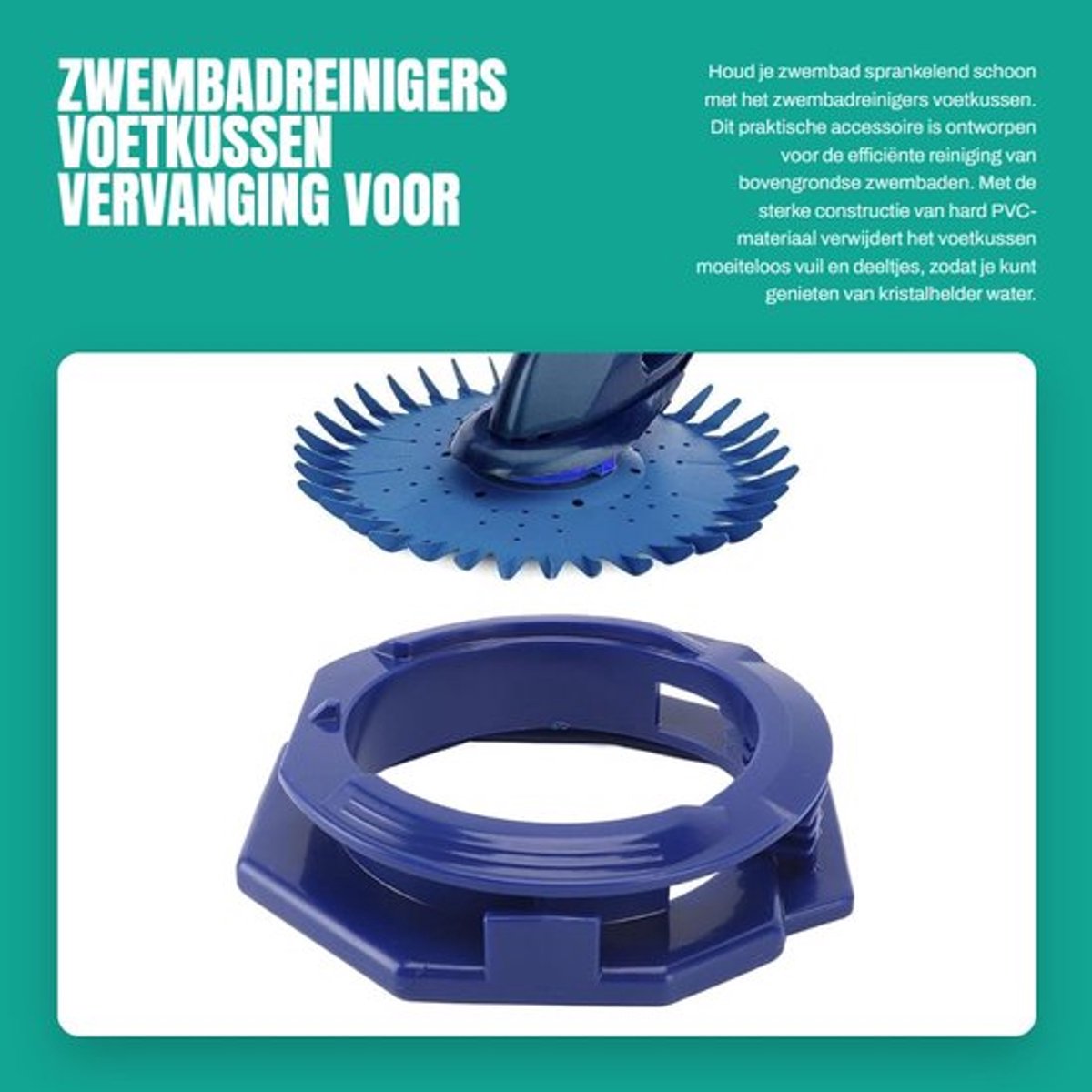 Voetkussen Efficiënte Reiniging - Vervanging Zwembadrobot - Universele Onderdelen - Hard PVC-Materiaal - Eenvoudig te Installeren - Houdt Water Kristalhelder - Zwembadreiniger