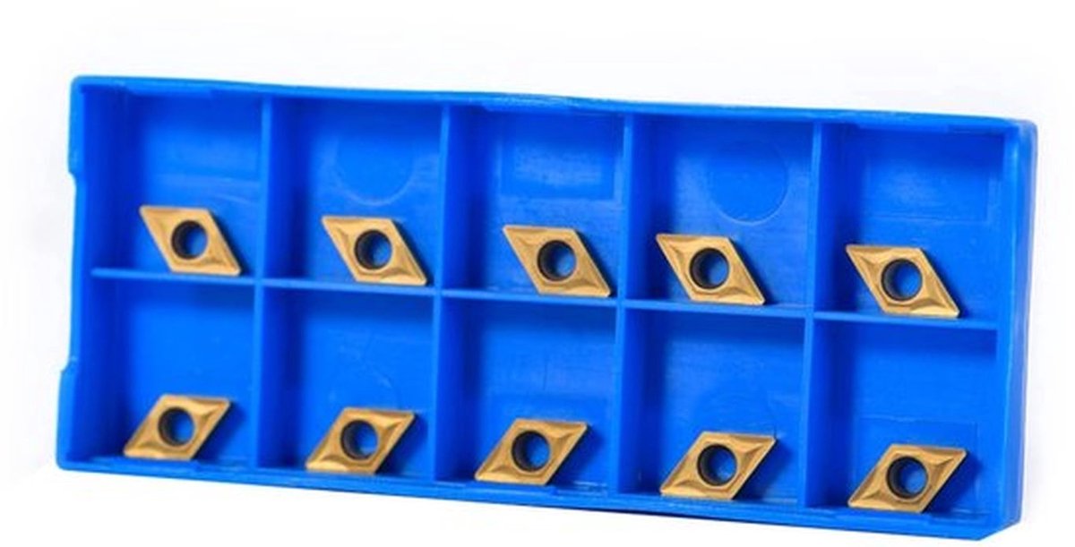 Snijplaten Set van 10 - Hardmetalen Wisselplaten - Draaigereedschap - Hoge Sterkte - Stabiel - Goede Slijtage - Snijgereedschap