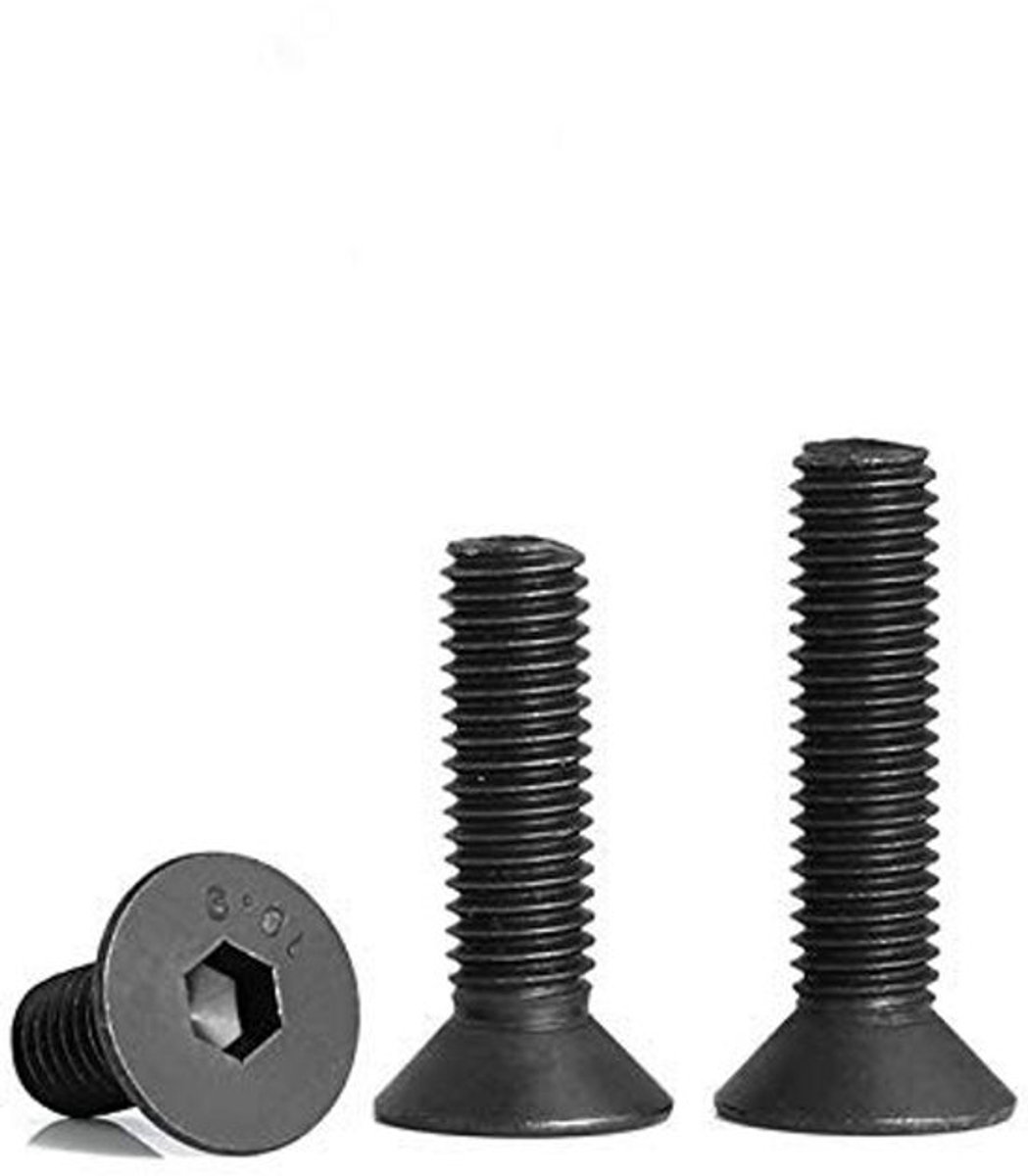 Verzonken Schroeven 20 Stuks - Zeskantige Bevestigingsschroeven - M6 x 40 mm - Zwarte Schroeven - Diverse Schroeflengtes - Inclusief Inbussleutel