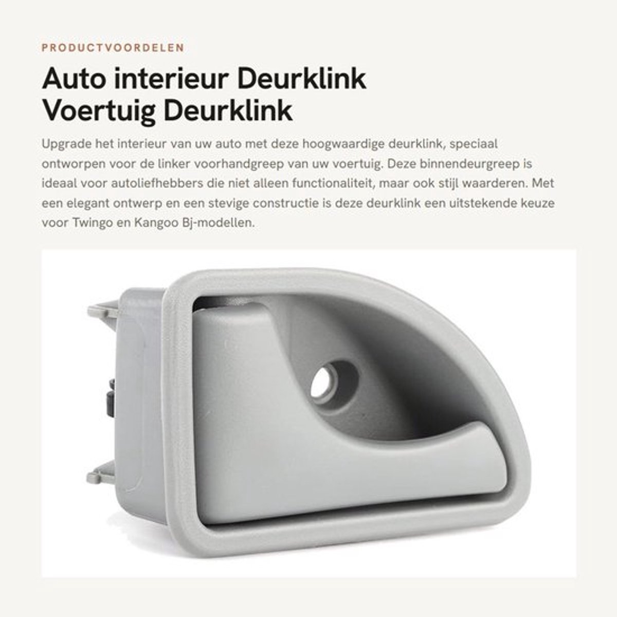 Deurklink Linksvoor - Deurbeslag - Deurklink Vergrendeling - Deurklink Zwart - Deurklink Bescherming - ABS-Kunststof - Binnendeurgreep