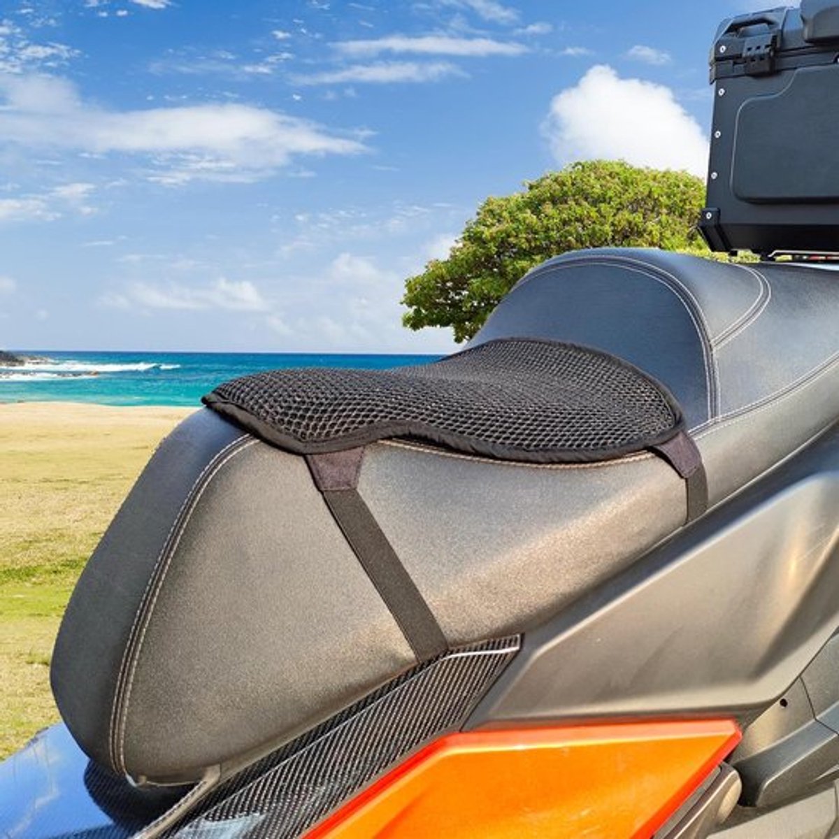 SnelShoppen - Motor Scooter Zitting Bescherming - Ademend Mesh Zadel Kussen - Universele Anti-slip Moped Zadel Deksel - Zomer Comfort