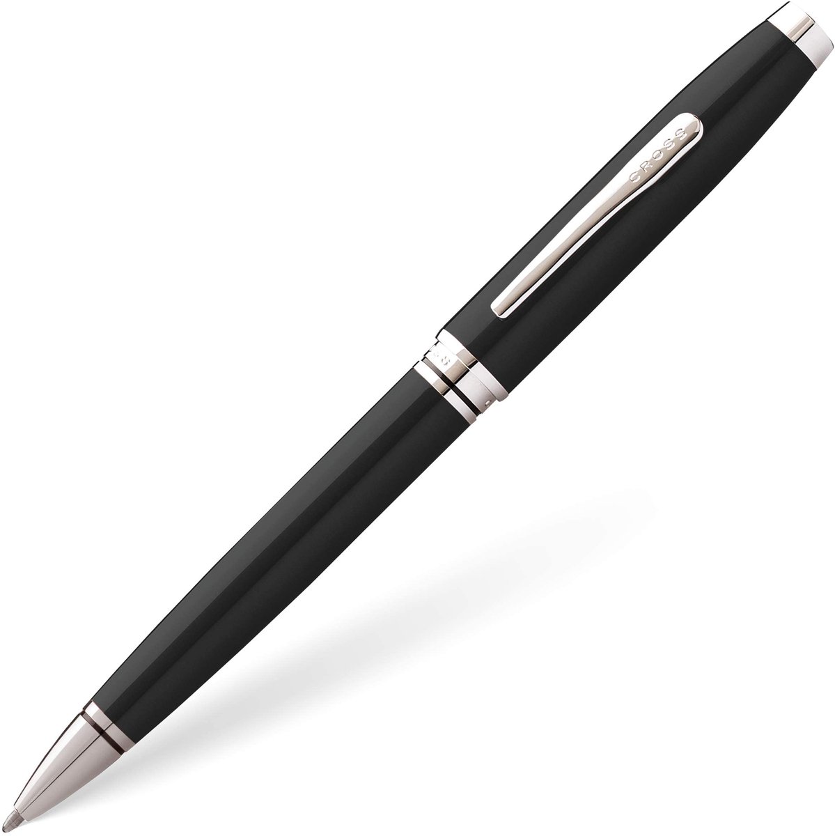 SnelShoppen - CROSS Coventry Balpen M-lijnbreedte zwart/chroom, luxe balpen in geschenkverpakking, perfect voor kantoor, school, en bijzondere gelegen