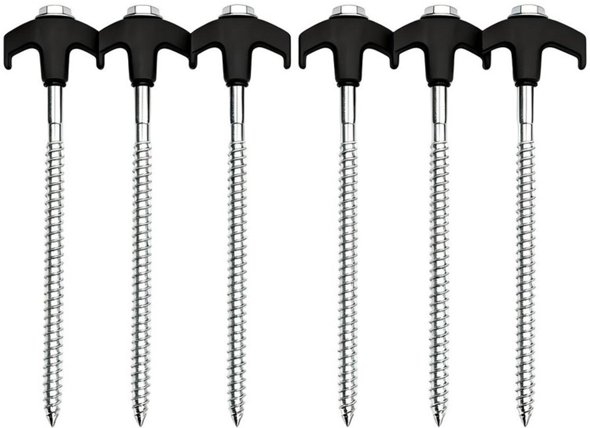 Haringen - 6-pack - 20*6 - 0,75cm diameter - Haringen - Vaste grondharingen - Grondverankeringsharingen - Insteekharingen - Tuingrondharingen - Duurzaam - Praktisch - Campingtenthaken geschikt voor harde grond en gazons