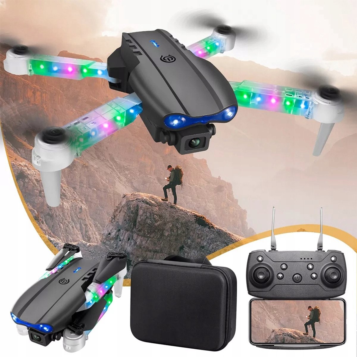 Bedee E99D Drone met Dubbele Camera - Quadcopter - 2x 1800mAh thumbnail 5