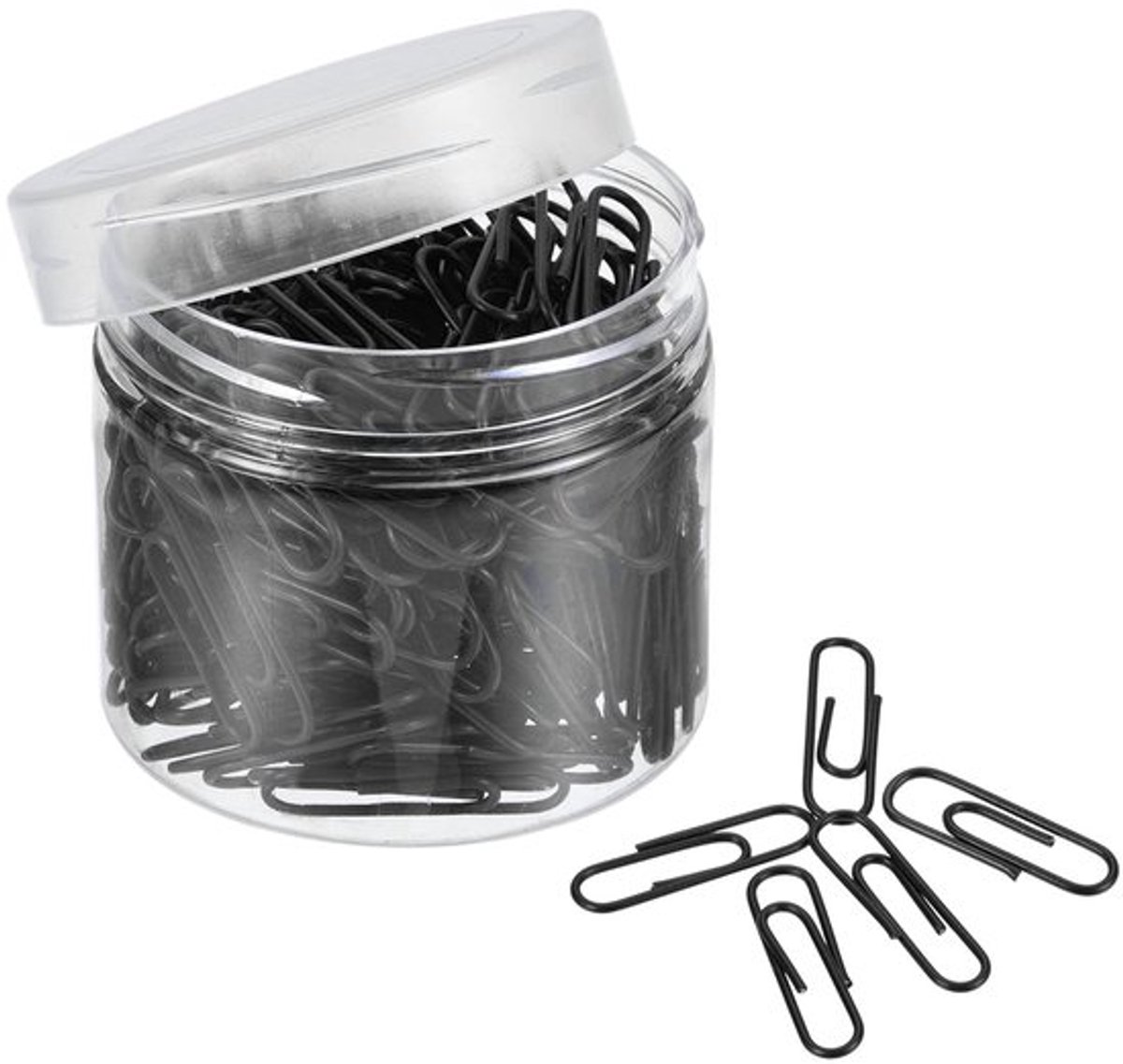 TA-VIGOR 200Pcs Paper Clips Small Size, 28mm Durable and Rustproof Paper Clip, Vinyl Coated to Prevent Tearing Pages with Box for Organize Office Home, Black