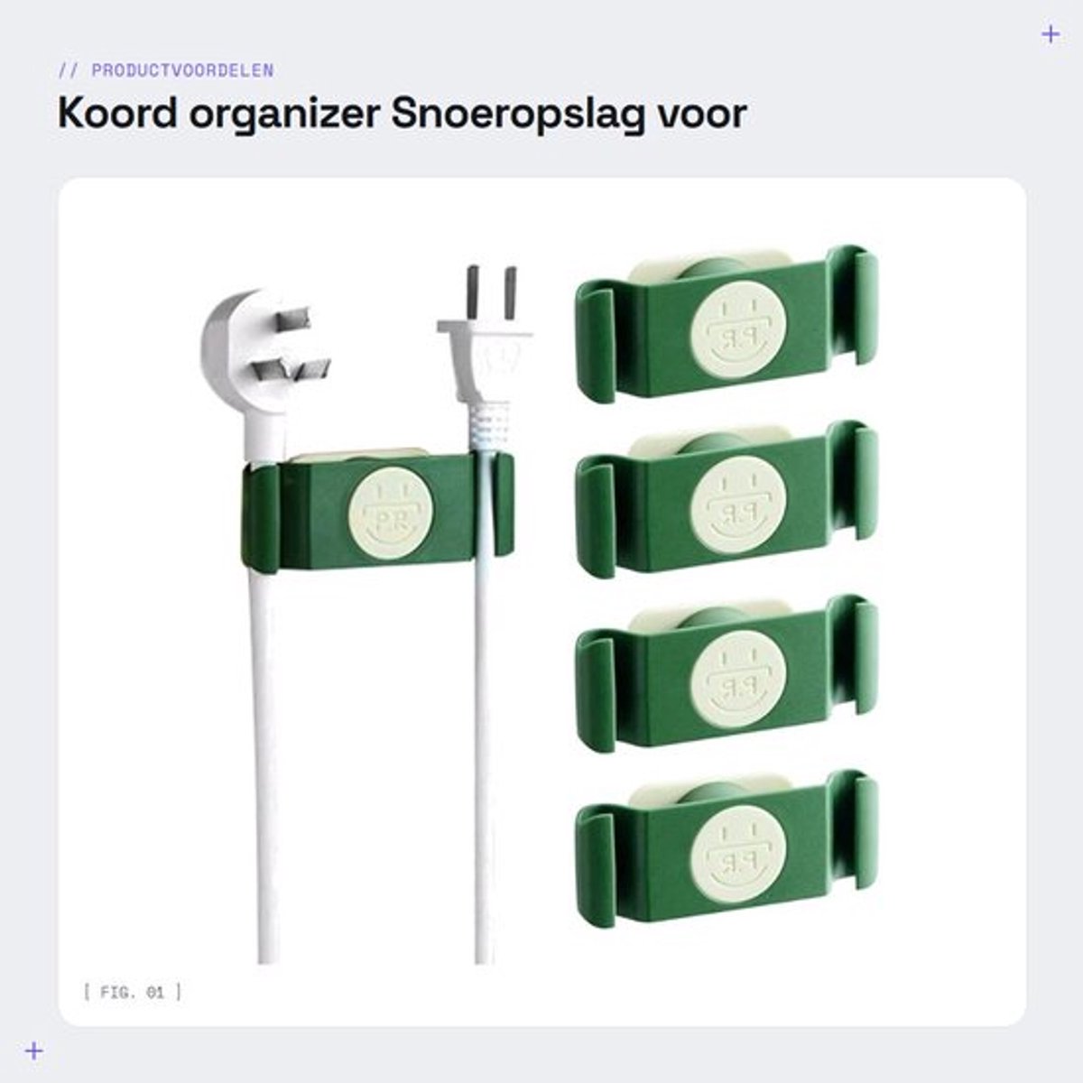 Apparatsnoerhouder 4 Stuks - Koord Organizer - Kabelorganisatie - Hittebestendig - Voor Keukenapparatuur - ABS Materiaal - Koordorganizer