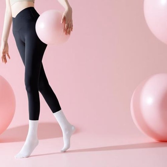 3 paar antislip pilates-sokken voor dames - yoga-sokken met grip, maat 36-40, ideaal voor sportschool en dans — afbeelding 5