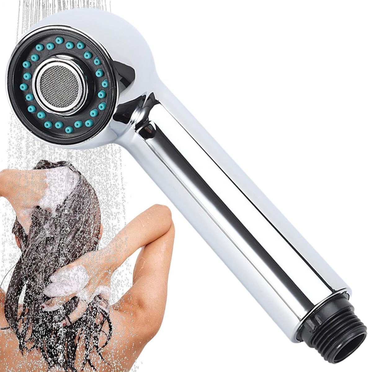 Handdouchekop - Douchekop - Dagelijks Baden - Antislip Ergonomisch - 18 cm Lengte - Zilver