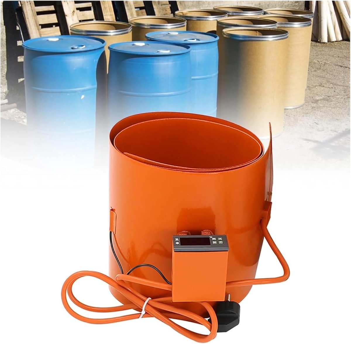 Verwarmingsband Vaten - Siliconen Band - Temperatuur Regelen - Instelbare Thermostaat - 200L 1740x250 - Zwart
