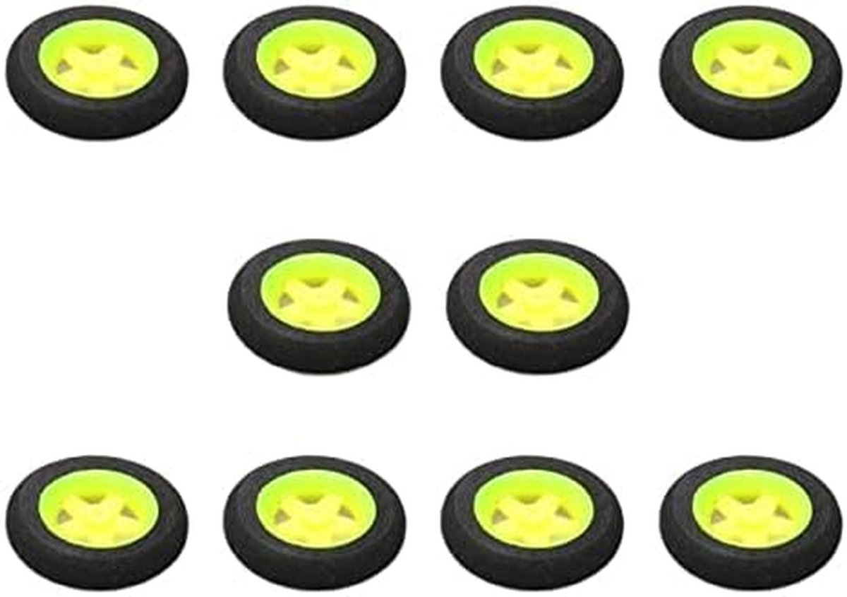 Landingsgestel Wielen - Schuim Spons Banden - Model Vliegtuig - Lichtgewicht Schuim - 30-46mm Diameter - Geel