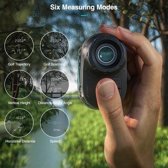 Emvae Golf Rangefinder - Afstandsmeter Golf - Laser Rangefinder Golf - 600m - 6x Zoom - LCD Display - Golftrainingsmateriaal - Golf Accessoires - Laser Rangefinder — afbeelding 4