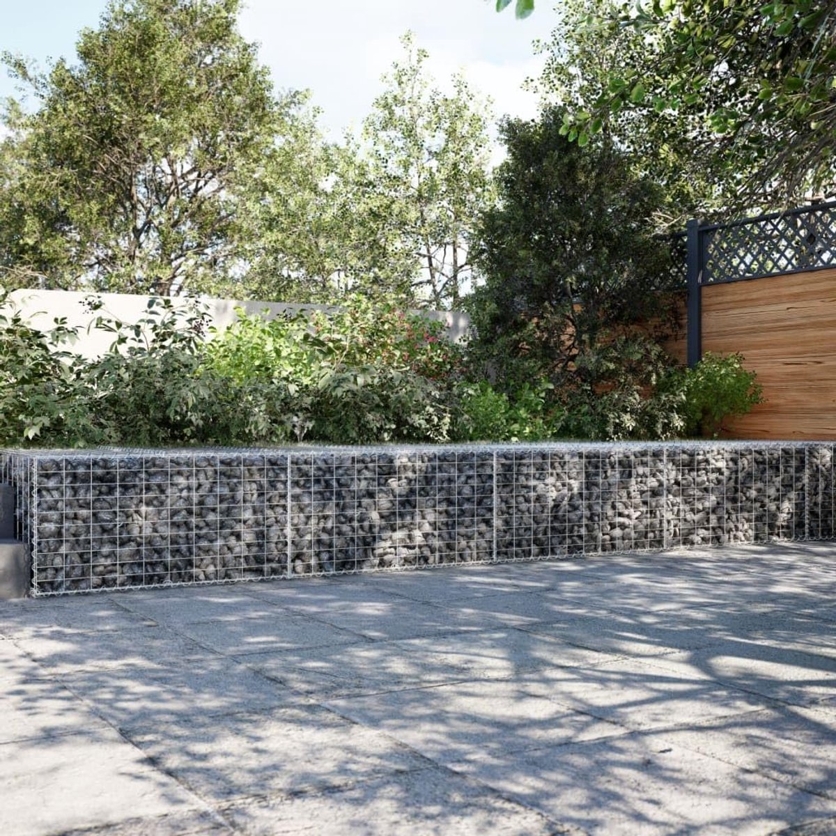 Schanskorf met hoes - Stenen mand Keermuur - Tuin Decoratie - Montage zonder gereedschap