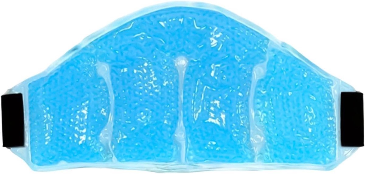 Verkoelende Nekwrap - Warmtekompres Nek - Nekklachten Verlichten - Herbruikbaar Warm/Koud - 33 x 16 cm - Blauw