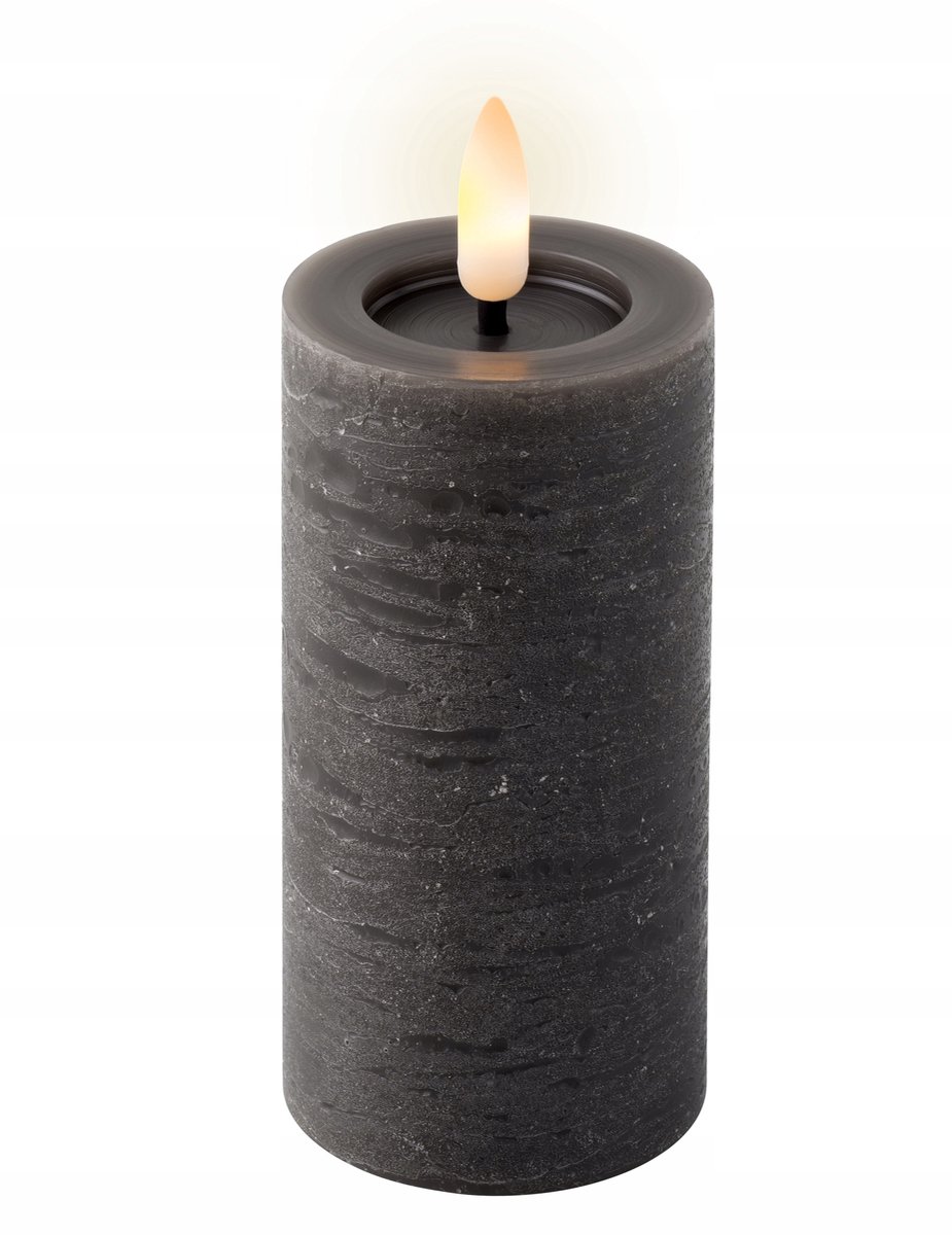 Kaemingk - LED-Kaars - Zwart - 12,5 cm - Realistisch Vlameffect