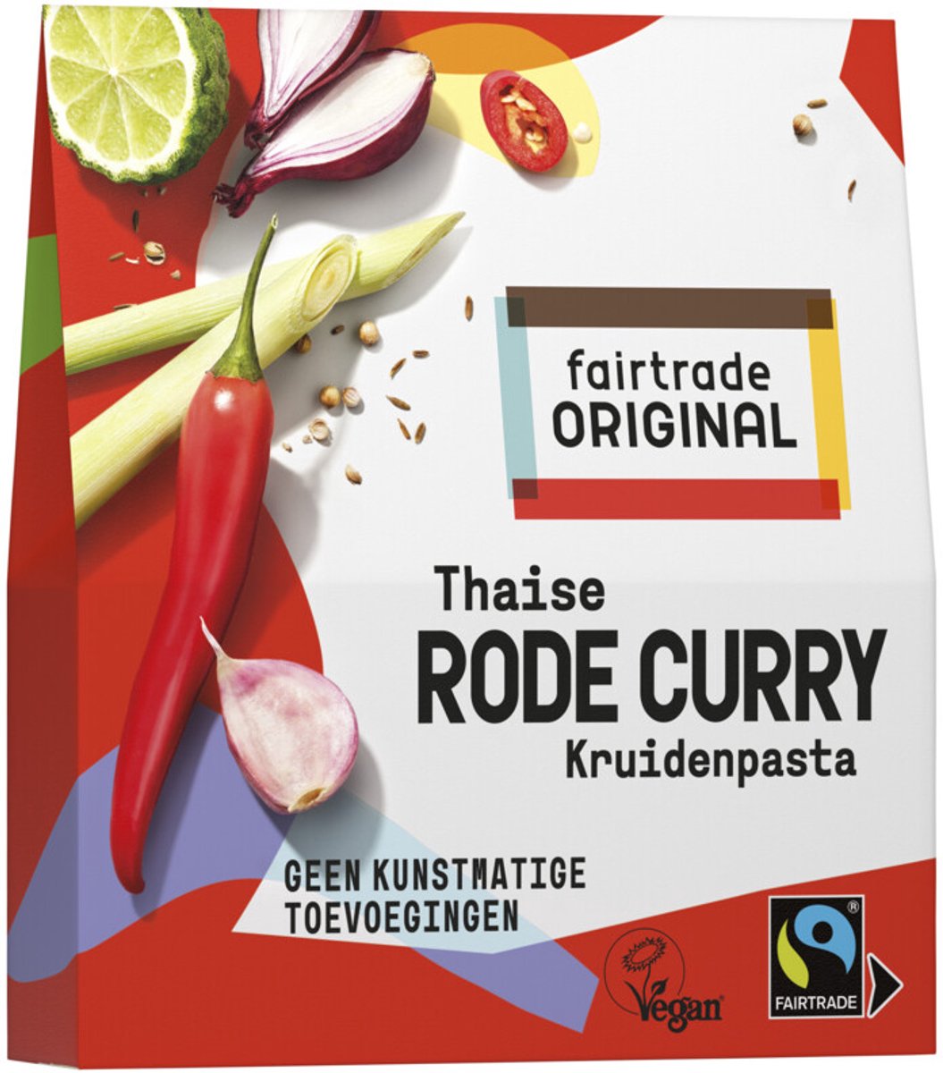 Fairtrade Original Kruidenpasta Rode Curry - 6 x 70 gr - Voordeelverpakking