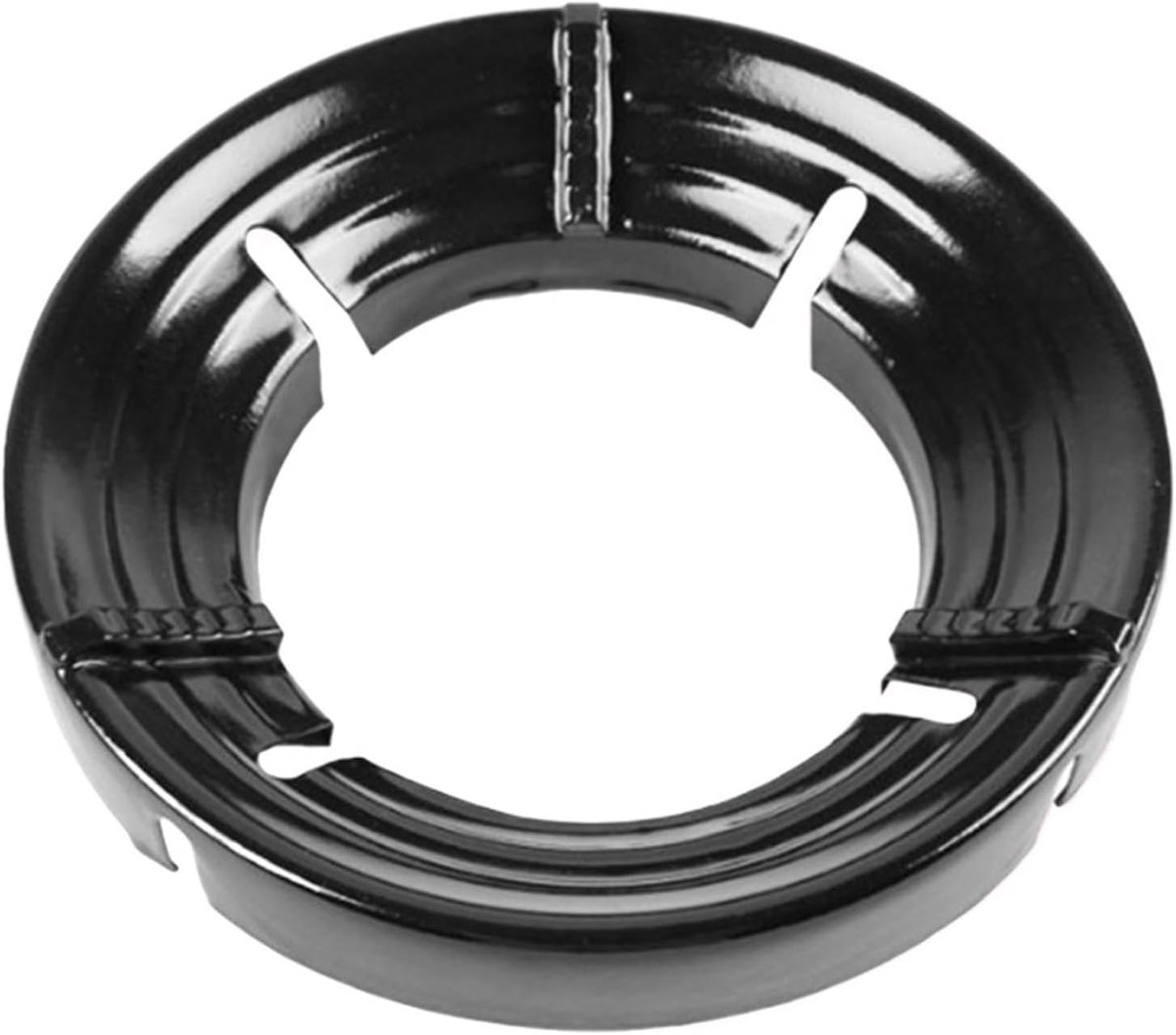 Wok Ring Emaille Gasfornuis Accessoire Energie Besparen Gelijkmatige Warmte 25 cm Zwart