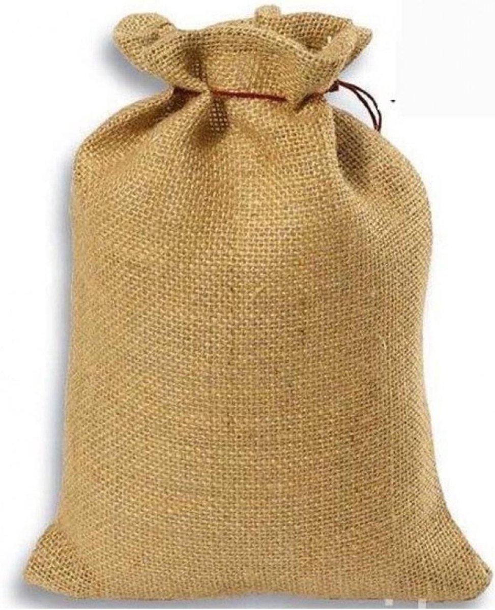 Jute Zakken - Eco-zakken Aardappelzakken - Opslag Groenten Fruit - Ademend Duurzaam Materiaal - 35x50cm - Naturel