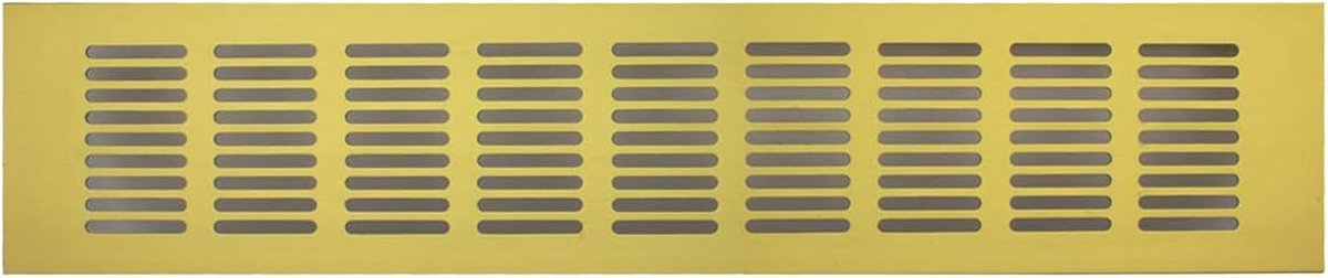 Ventilatierooster Aluminium - Afvoerrooster Geperforeerd - Ventilatie Ruimtes - Tijdloos Design Stangen - 80 mm x 400 mm - Goud