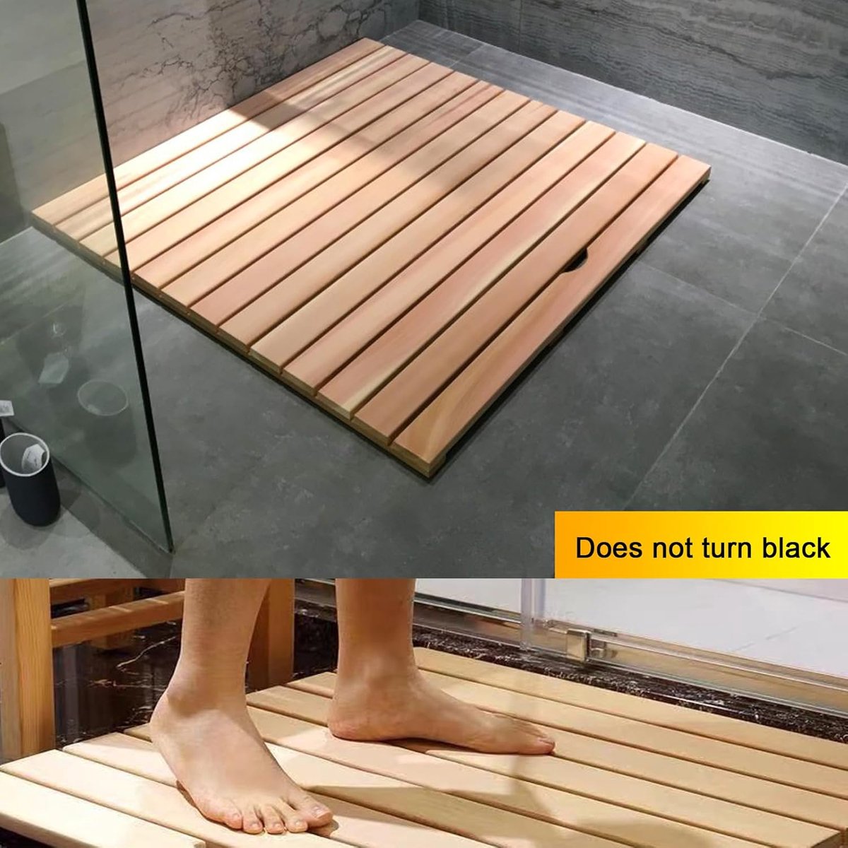 Bamboe Badmat - Houten Douchemat - Veilig Douchen - Antislip Onderkant - 150 x 50 cm - Natuurlijk Hout — cadeau in Wonen & Interieur - foto 4