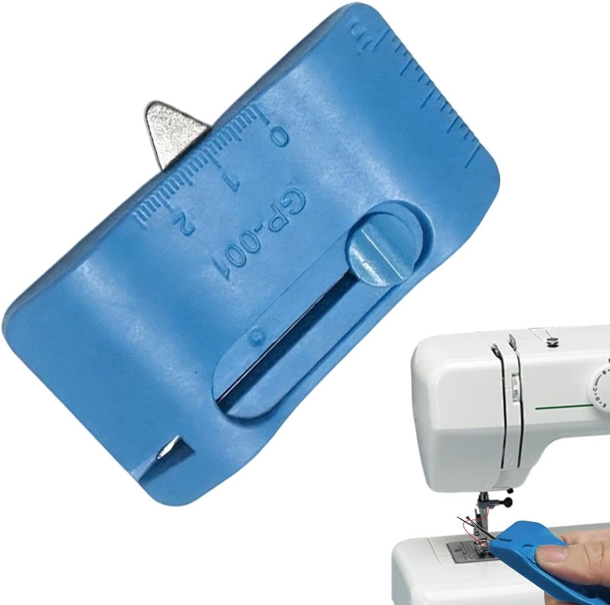 Magnetische Naadgeleider - Naaimachine Hulpstuk - Rechte Naden Naaien - 4-in-1 Functie - 8 x 42 x 1 cm - Blauw