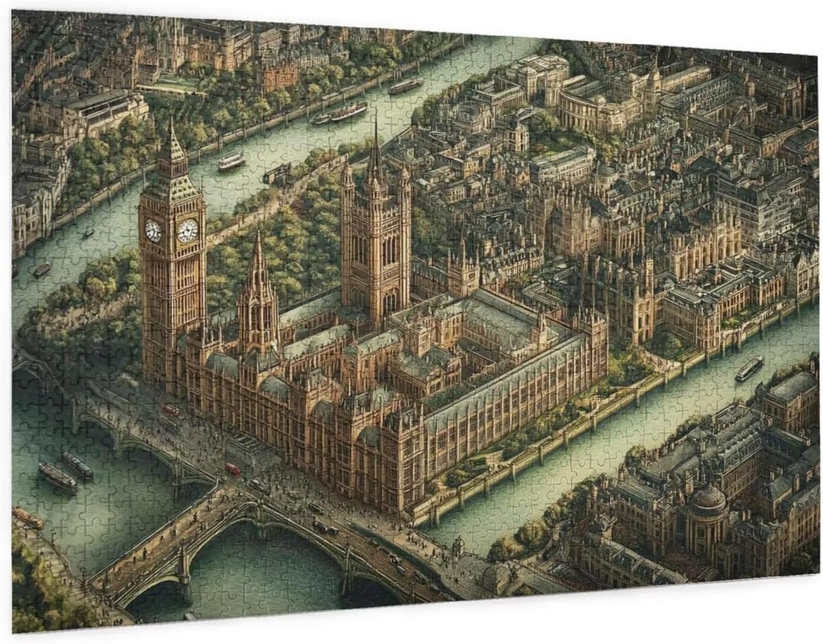Londen Puzzel - Stadspuzzel Legpuzzel - Ontspanning Thuis - Nauwkeurige Pasvorm - 105 x 156 cm - Meerkleurig