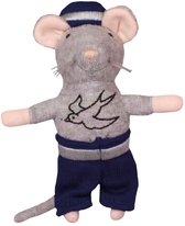 Sam & Julia Het Muizenhuis Pluche knuffel Opa Zeeman - Speelgoed kinderen - 12 cm - Voor meisjes en jongens - Vanaf 1 jaar - Bambolino Toys