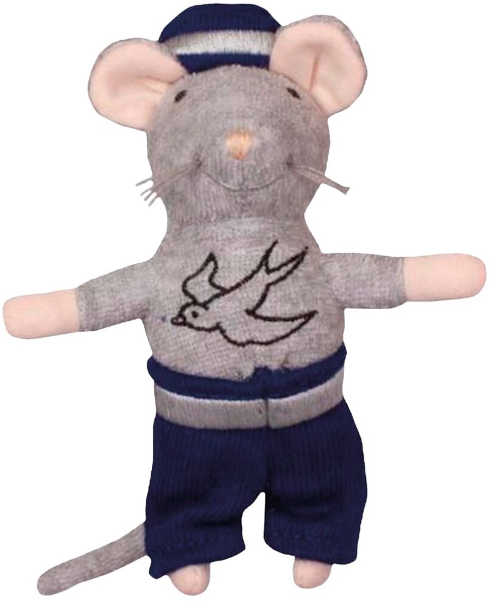 Sam & Julia Het Muizenhuis Pluche knuffel Opa Zeeman - Speelgoed kinderen - 12 cm - Voor meisjes en jongens - Vanaf 1 jaar - Bambolino Toys