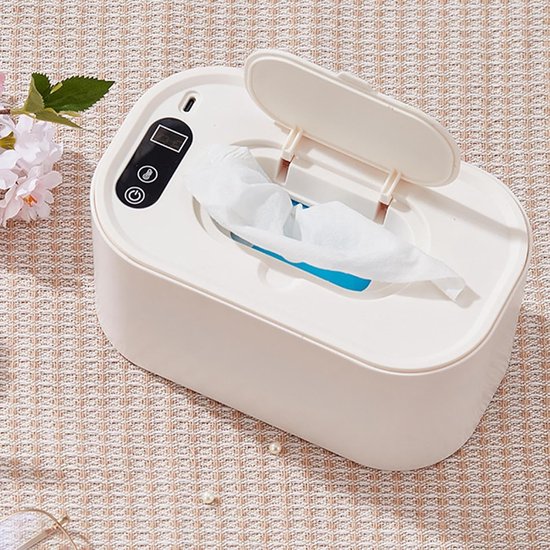 Babydoekjes Verwarmer - Doekjesdispenser Warm - Nachtelijke Luierwissel - Gelijkmatige Bovenverwarming - 150 Doekjes Capaciteit - Wit — afbeelding 3