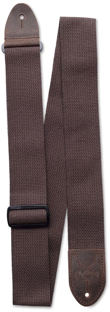 Martin 18A0105 Geweven Gitaarband met Plectrumhouder Bruin