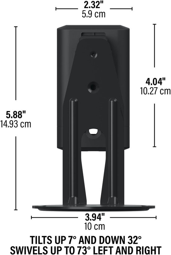 SANUS WSWME12-B2 - WALL MOUNT SONOS ERA 100 - PAIR - BLACK van Sanus — afbeelding 3