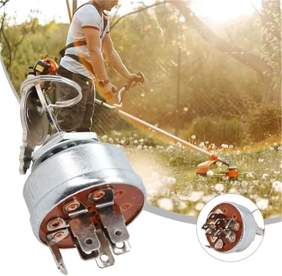 Contactstartschakelaar met sleutel - Ontstekingsstarter grasmaaier - Tractor starten - Duurzaam metaal - 6x4x4 cm - Zoals afgebeeld — afbeelding 3
