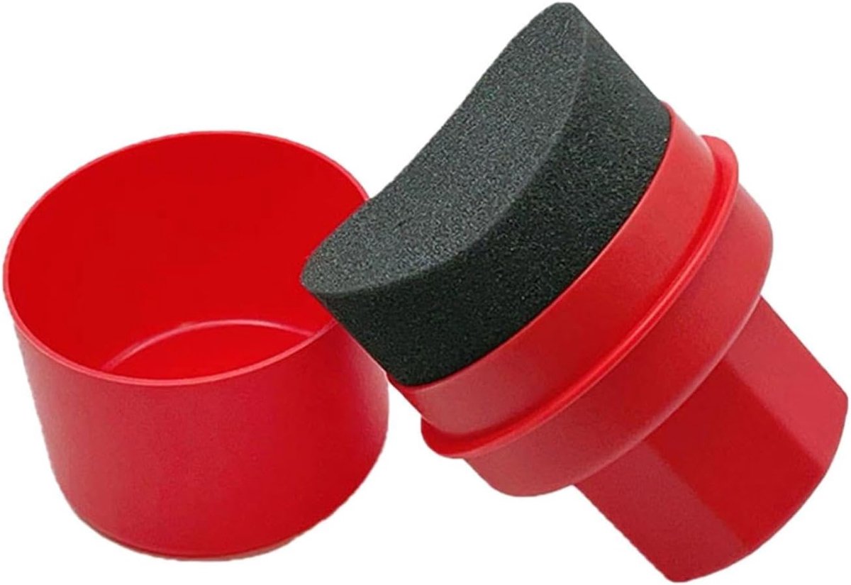 Autoband Applicator Pads - Schuimspons Banden Glans - Banden Verzorgen - Ergonomische Handgreep - 85 x 120 cm - Rood