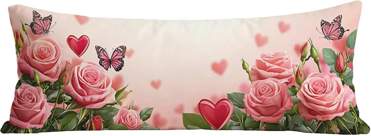 Lange Kussensloop - Lichaamskussenhoes - Zijslapen Comfort - Dubbelzijdig Bedrukt - 145x40