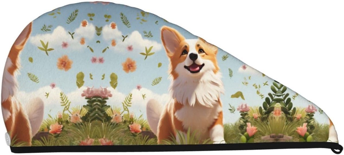 Haardrogende Cap - Haartulband - Snel Haar Drogen - Super Absorberend - 64x26 cm - Zwart
