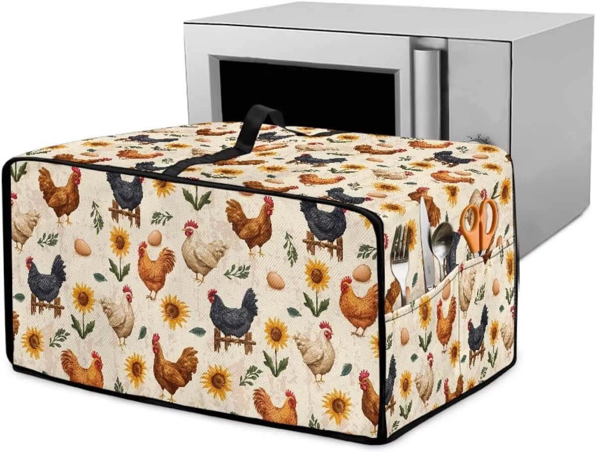 Broodrooster Ovenhoes Stofhoes Keukenapparaat Keuken Netjes Houden Met Opbergvak 57x47x33 cm Haan Zonnebloem Ei Beige