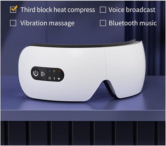 Oog Massager - Oogbeschermer Vibrator - Vermoeide Ogen Verlichten - Met Warmte Compress - 17 x 10 x 5 cm — afbeelding 5
