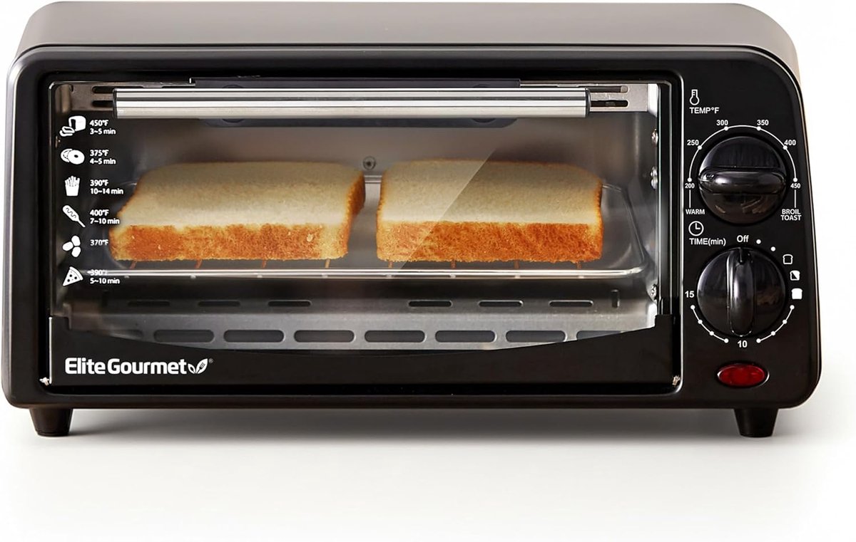 Compacte Broodrooster Oven Kleine Oven Keuken Gebruik Met Timer Niet Gespecificeerd Zwart