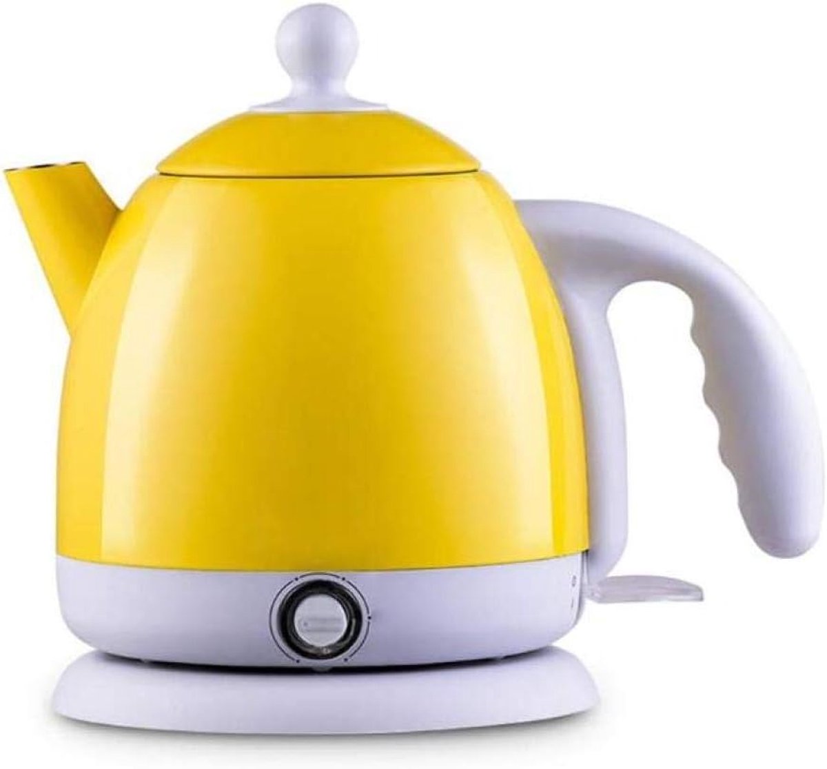 Draagbare Waterkoker - Reisketel Mini - Kantoor Koffie - Ergonomisch Handvat - 1 Liter - Geel