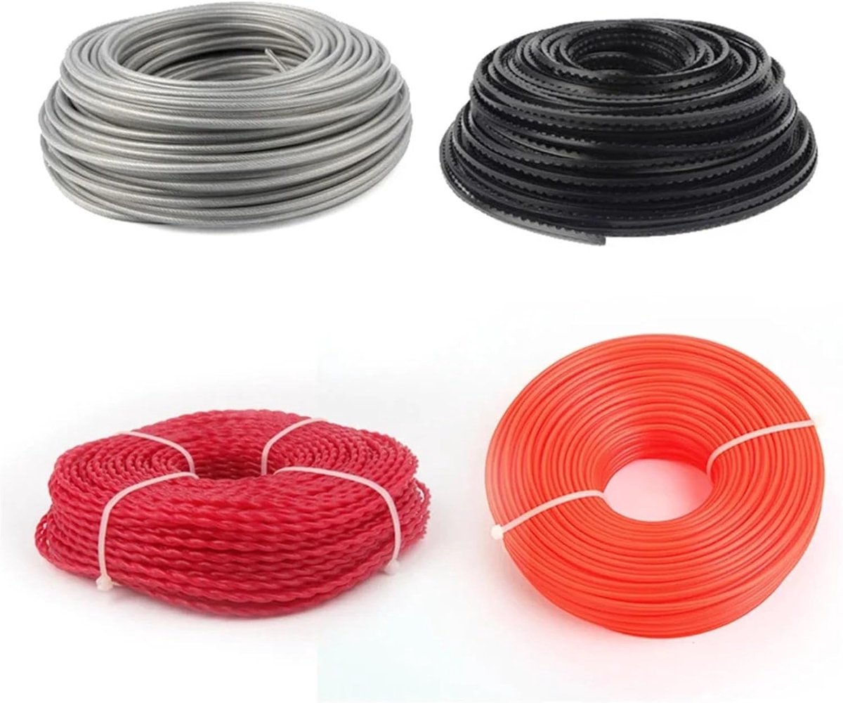 Trimmer Draad - Maaierspoel - Onkruid Maaien - Nylon Staaldraad - 3 mm 45m - Nylon Jag