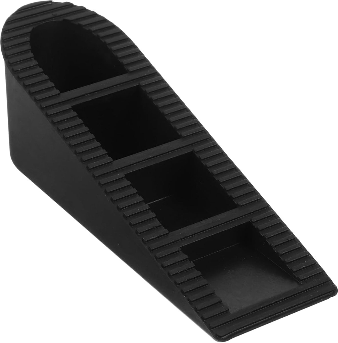 Deurkruk Stopper - Deurvastzetter Deurblokker - Voorkomt Dichtslaan - Antislip Rubber - 15x5.3x5cm - Zwart